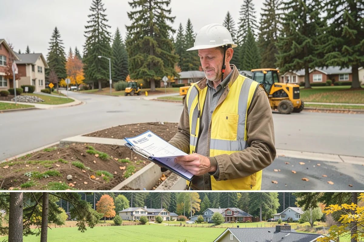 Crosswalk Painting in Lyman, Skagit County, WA - Crews prioritize crosswalk work in late summer ahead of the back-to-school surge in pedestrian activity.