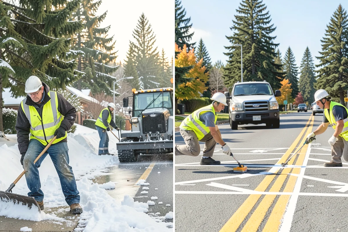 Crosswalk Painting in Mercer Island, King County, WA - Confirm crossing location, pattern, and material