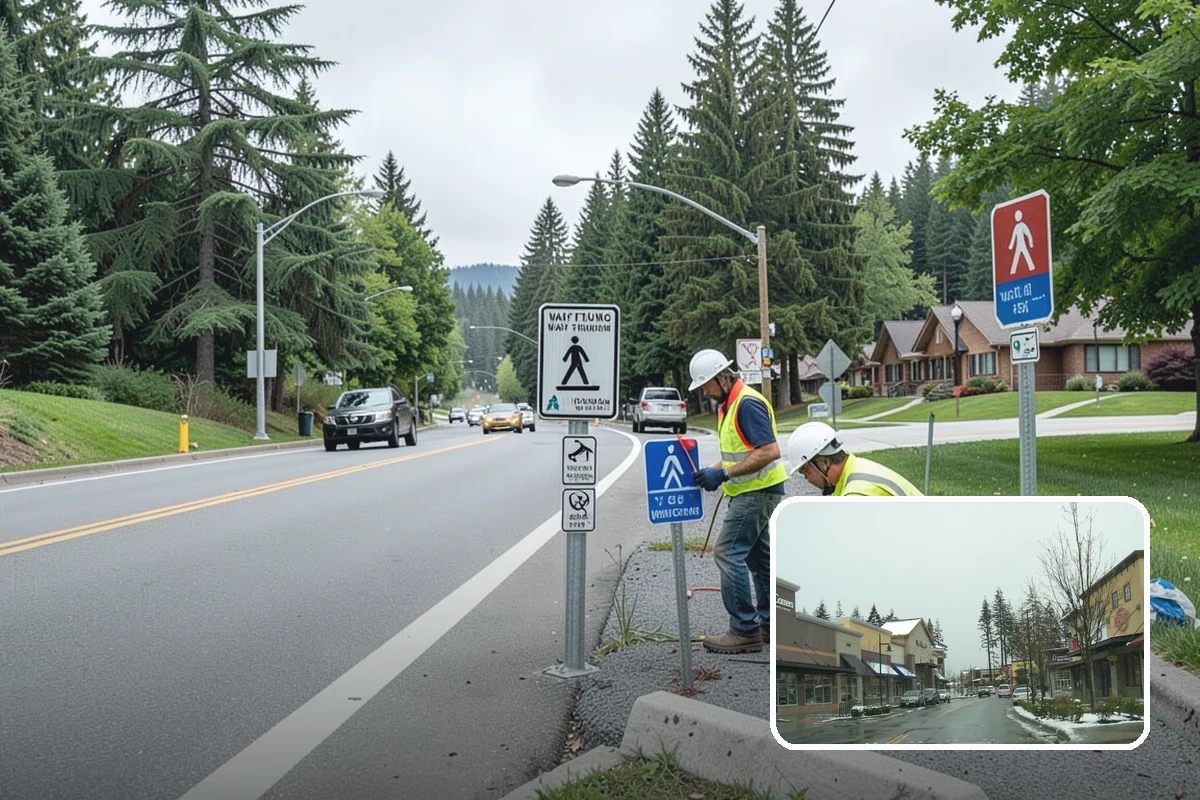 Crosswalk Painting in Mill Creek, Snohomish County, WA - High-visibility patterns that protect pedestrians