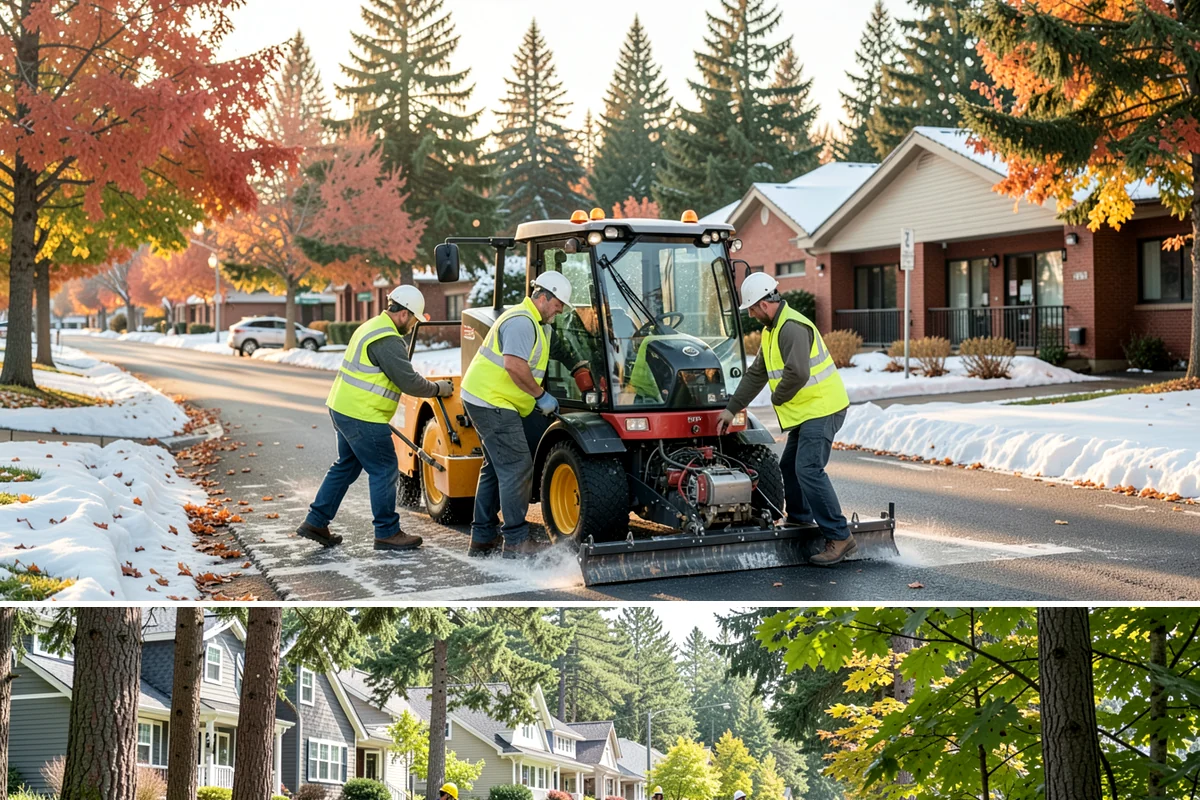 Crosswalk Painting in Normandy Park, King County, WA - Crews prioritize crosswalk work in late summer ahead of the back-to-school surge in pedestrian activity.