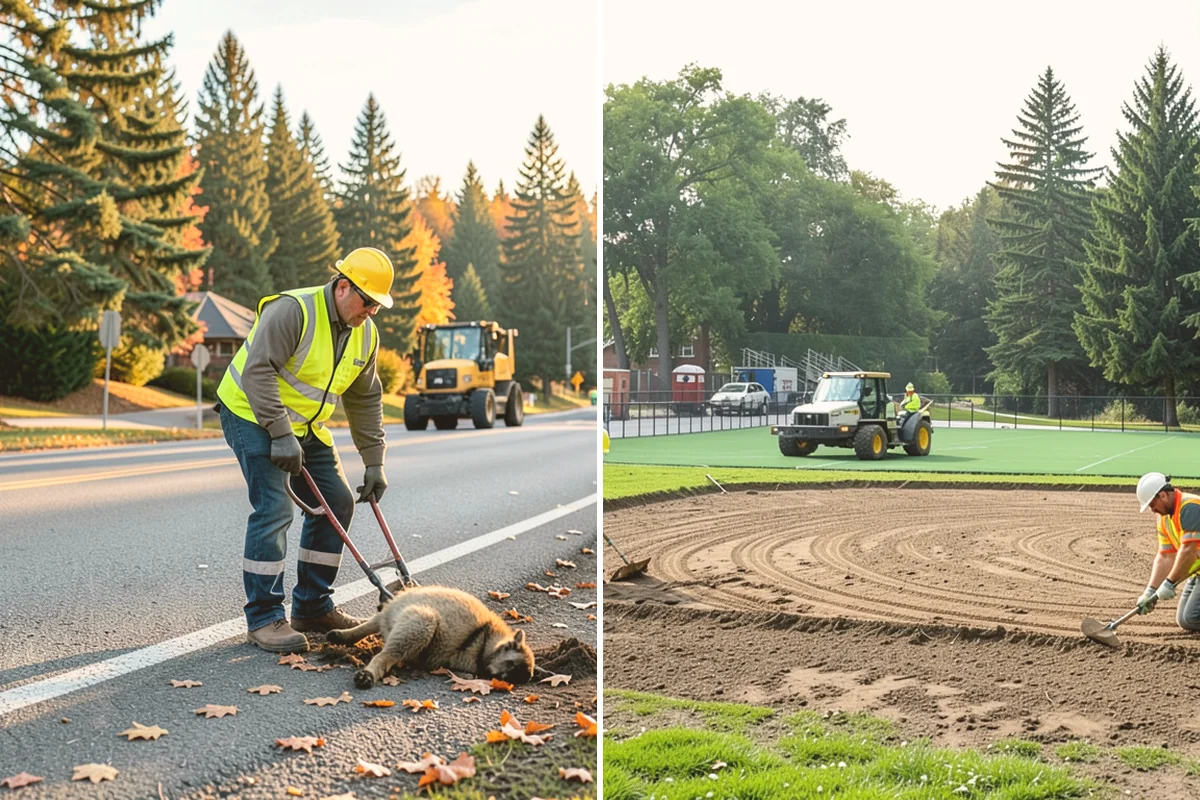 Crosswalk Painting in Orting, Pierce County, WA - Confirm crossing location, pattern, and material