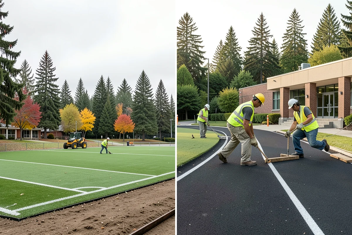 Crosswalk Painting in Puyallup, Pierce County, WA - Confirm crossing location, pattern, and material