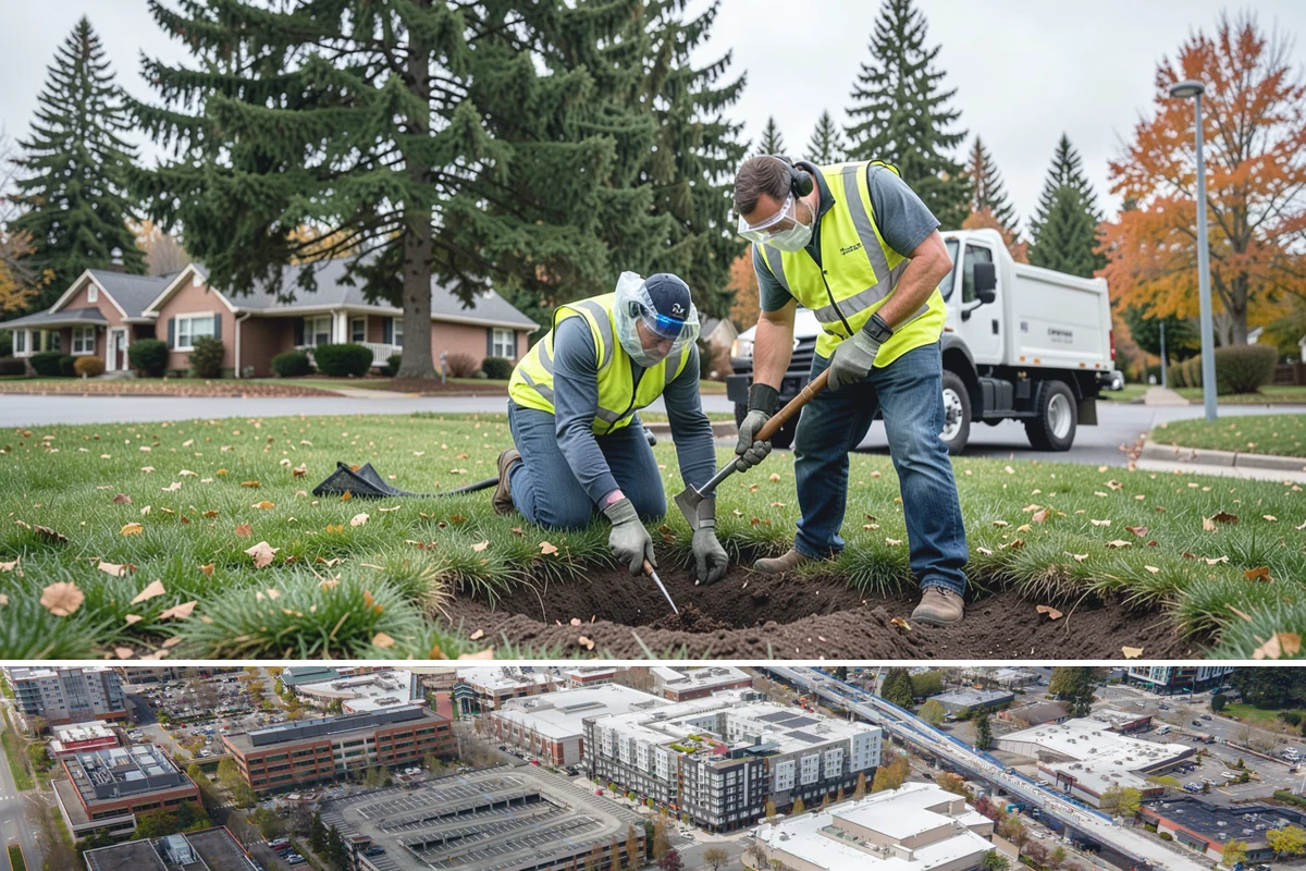 Crosswalk Painting in Redmond, King County, WA - Crews prioritize crosswalk work in late summer ahead of the back-to-school surge in pedestrian activity.