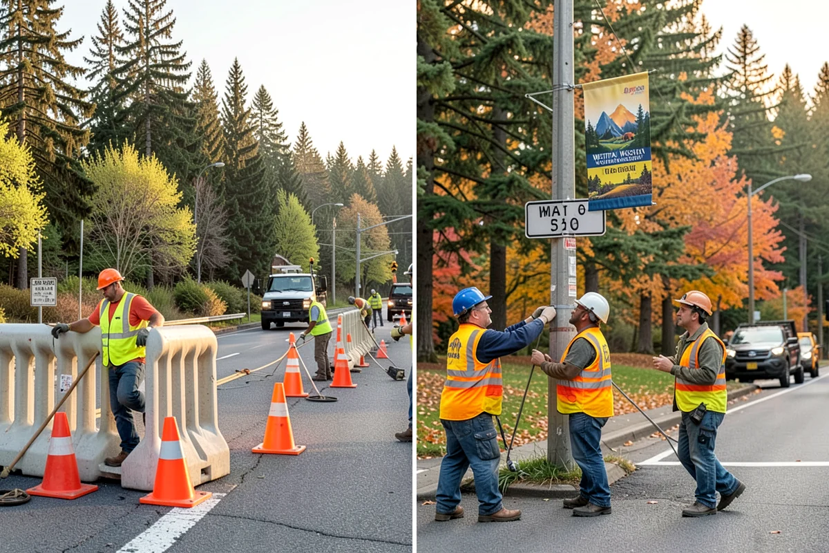 Crosswalk Painting in Shoreline, King County, WA - Confirm crossing location, pattern, and material
