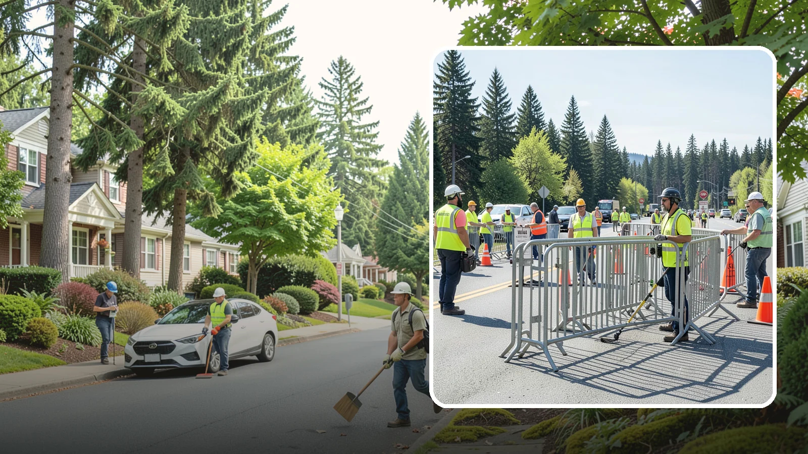 Crowd Control Barriers in Beaux Arts Village, King County, WA - Crowd control barriers guide pedestrians and secure event perimeters at public gatherings.