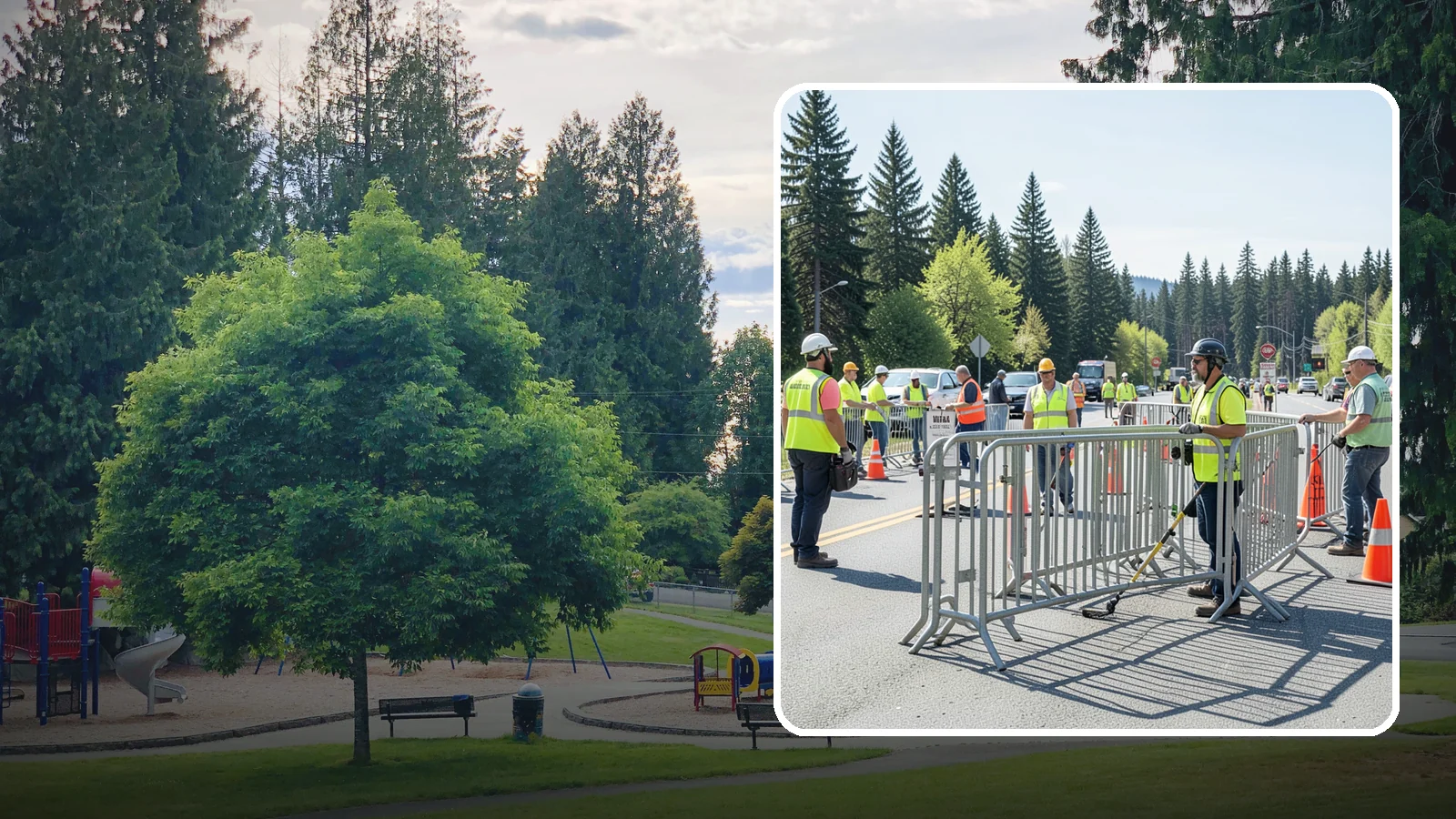 Crowd Control Barriers in Bonney Lake, Pierce County, WA - Crowd control barriers guide pedestrians and secure event perimeters at public gatherings.