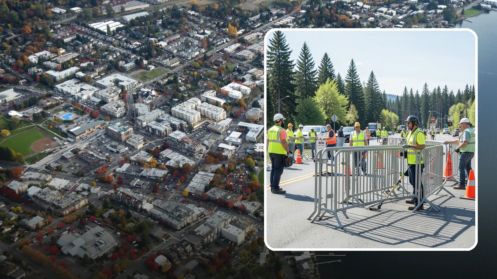 Crowd Control Barriers in Kirkland, King County, WA - Crowd control barriers guide pedestrians and secure event perimeters at public gatherings.