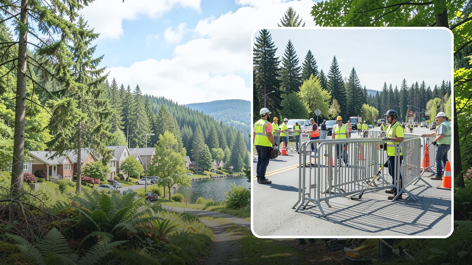 Crowd Control Barriers in Lake Forest Park, King County, WA - Crowd control barriers guide pedestrians and secure event perimeters at public gatherings.