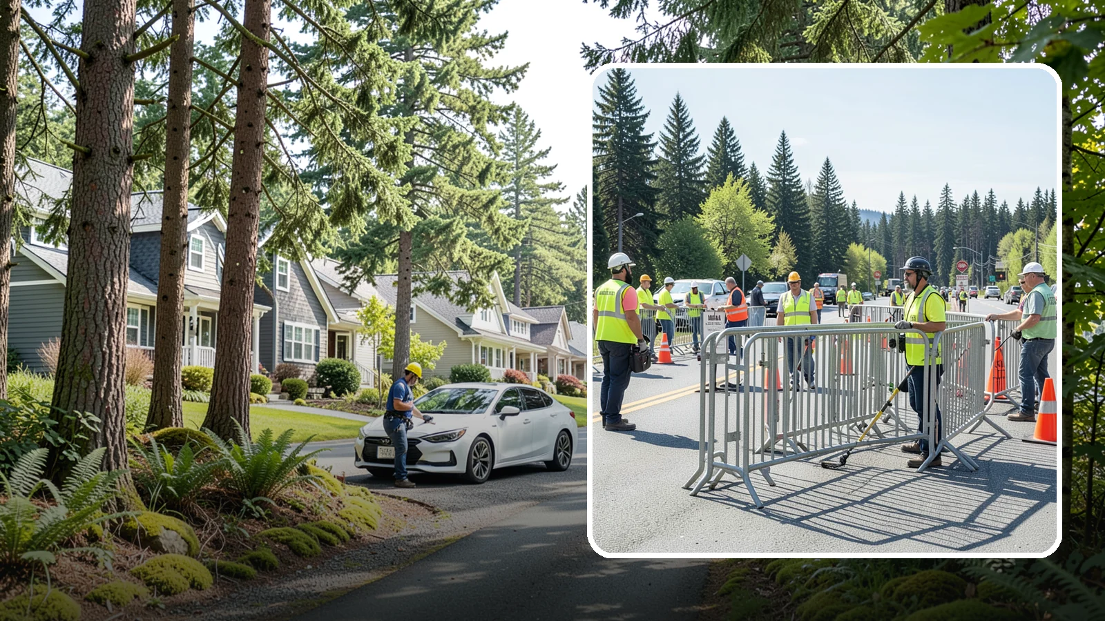 Crowd Control Barriers in Normandy Park, King County, WA - Crowd control barriers guide pedestrians and secure event perimeters at public gatherings.