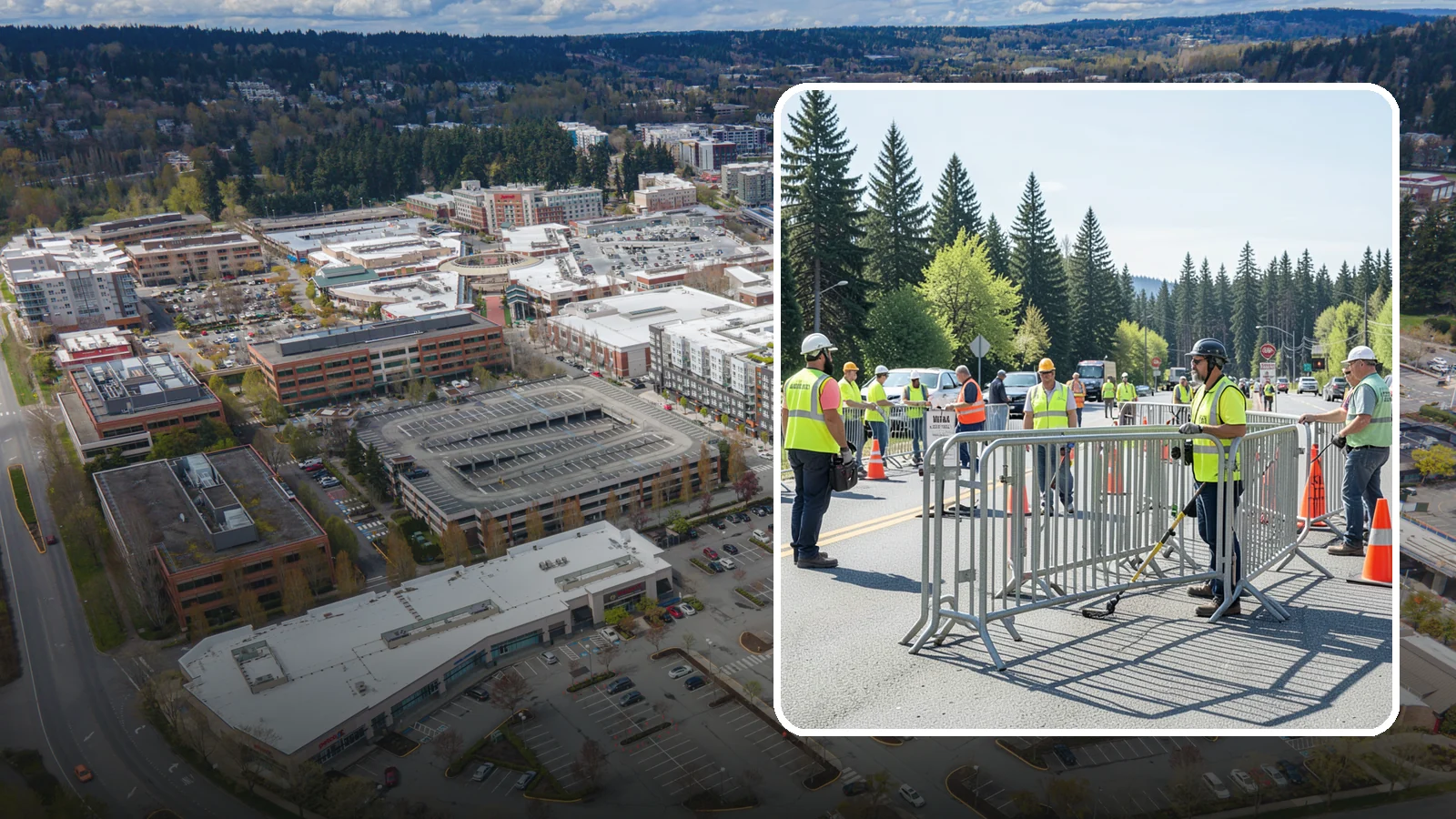 Crowd Control Barriers in Redmond, King County, WA - Crowd control barriers guide pedestrians and secure event perimeters at public gatherings.