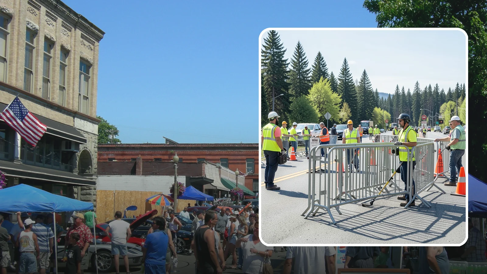 Crowd Control Barriers in Snohomish, Snohomish County, WA - Crowd control barriers guide pedestrians and secure event perimeters at public gatherings.