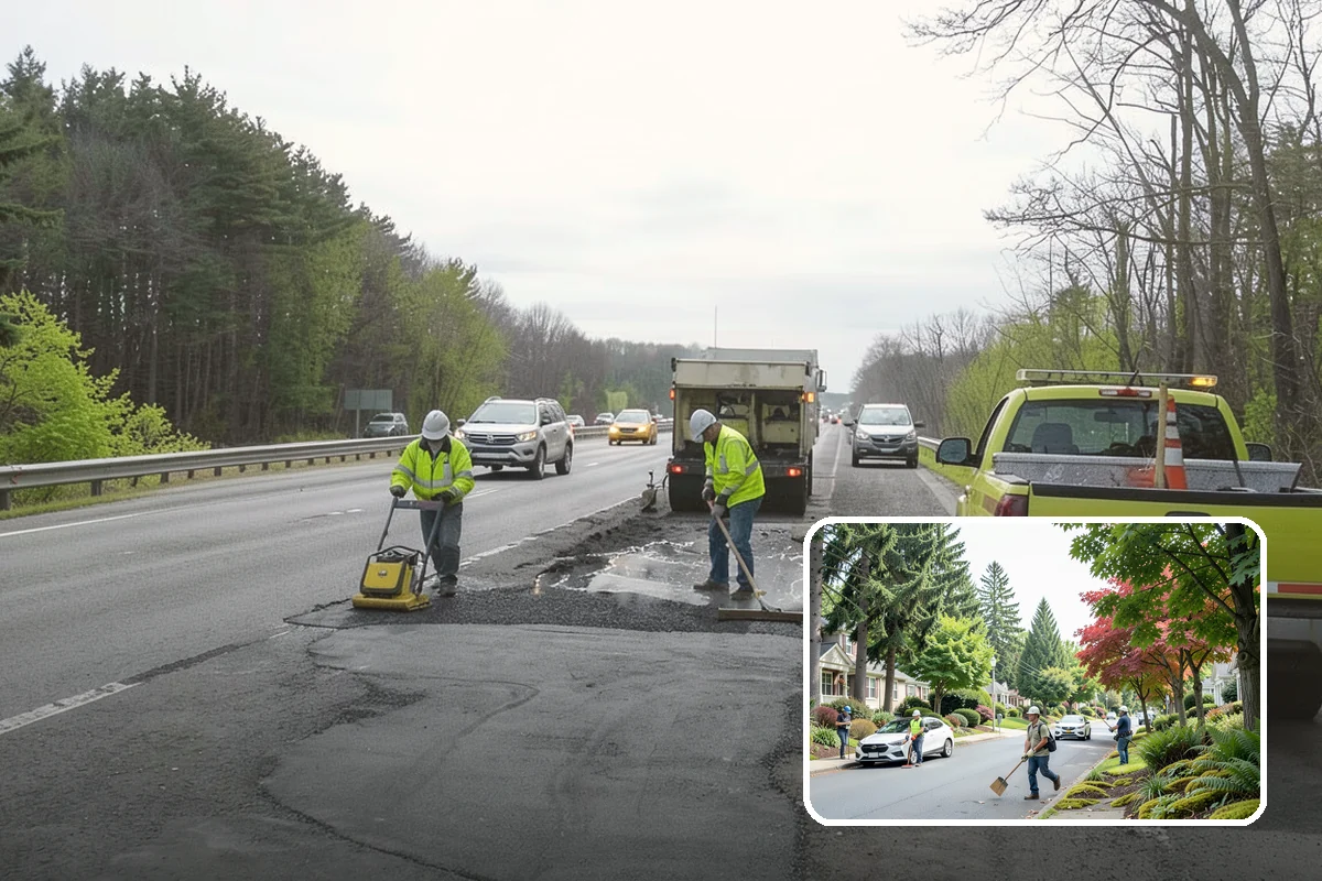 Culvert Cleaning in Beaux Arts Village, King County, WA - Restores designed cross-drainage capacity to prevent washouts