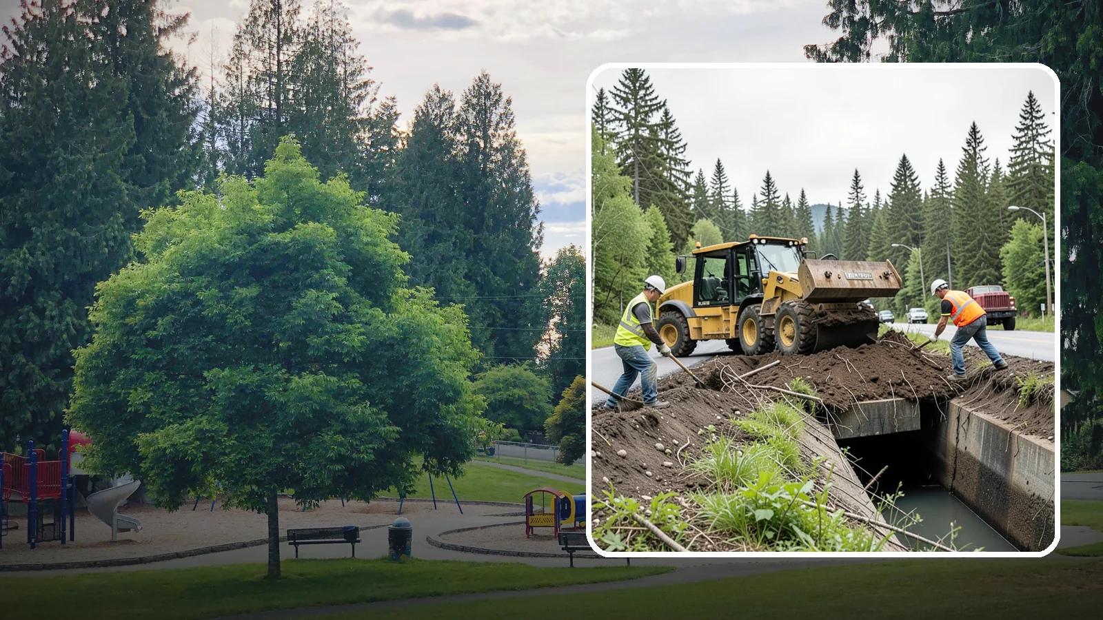 Culvert Cleaning in Bonney Lake, Pierce County, WA - Culvert cleaning that removes sediment and debris blockages to restore cross-drainage flow capacity.