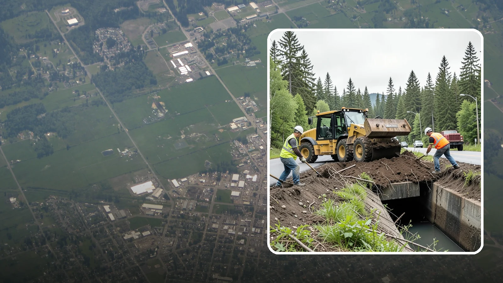 Culvert Cleaning in Enumclaw, King County, WA - Culvert cleaning that removes sediment and debris blockages to restore cross-drainage flow capacity.
