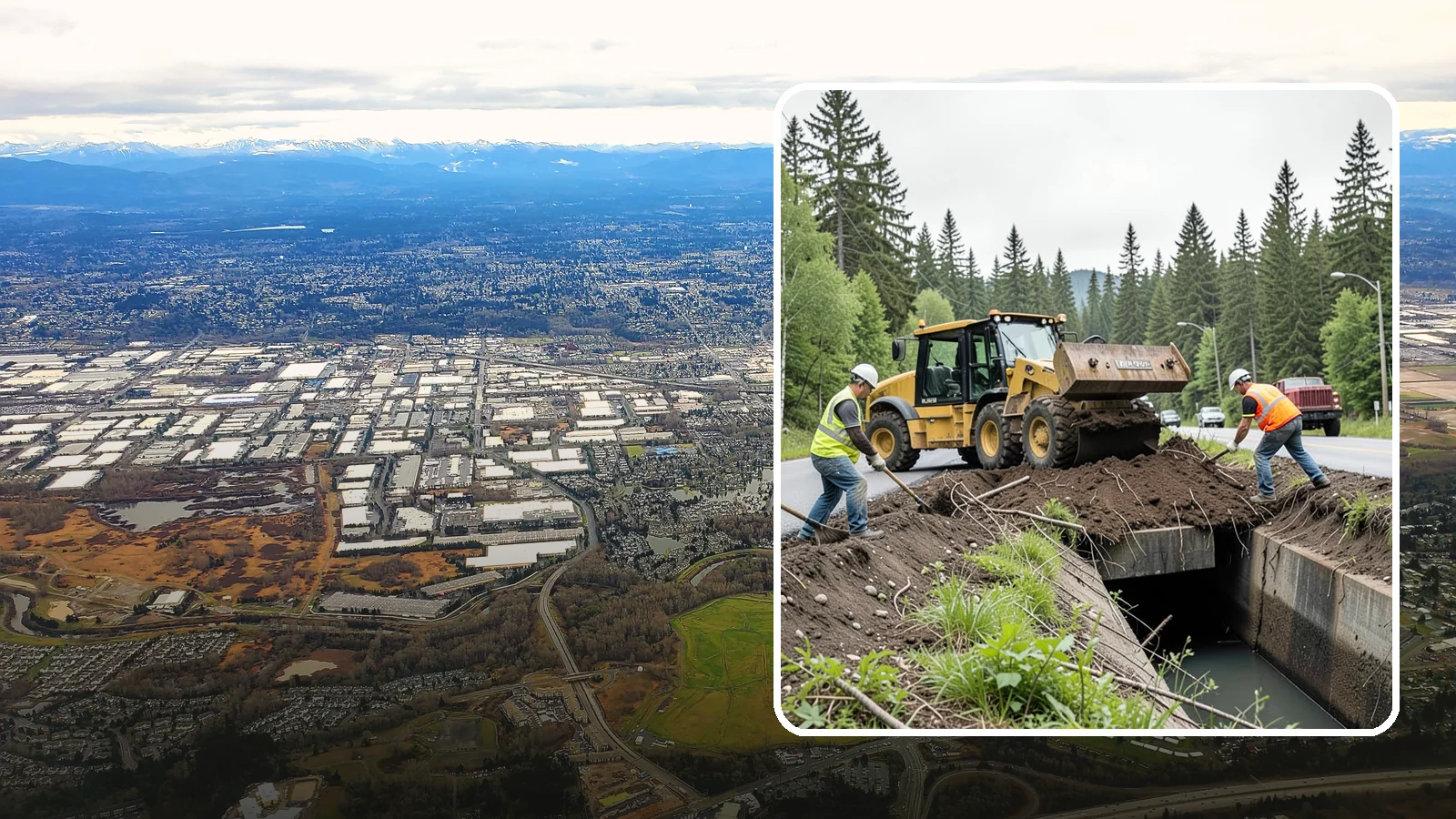 Culvert Cleaning in Kent, King County, WA - Culvert cleaning that removes sediment and debris blockages to restore cross-drainage flow capacity.