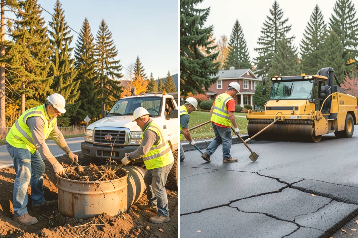 Culvert Cleaning in Langley, Island County, WA - Inspect the culvert and assess blockage type and access