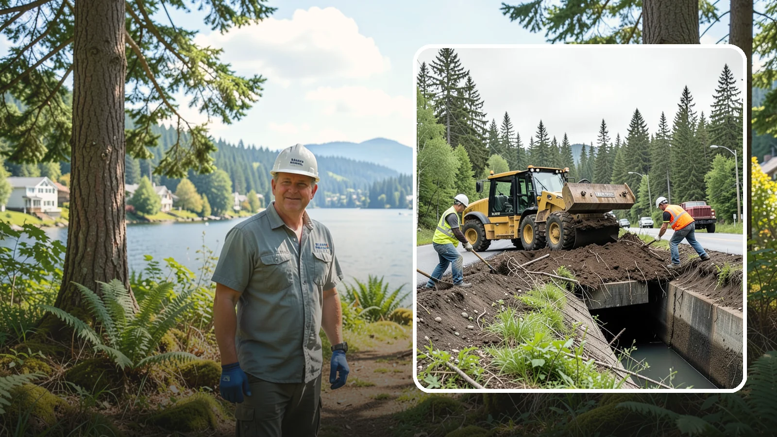Culvert Cleaning in Milton, King County, WA - Culvert cleaning that removes sediment and debris blockages to restore cross-drainage flow capacity.