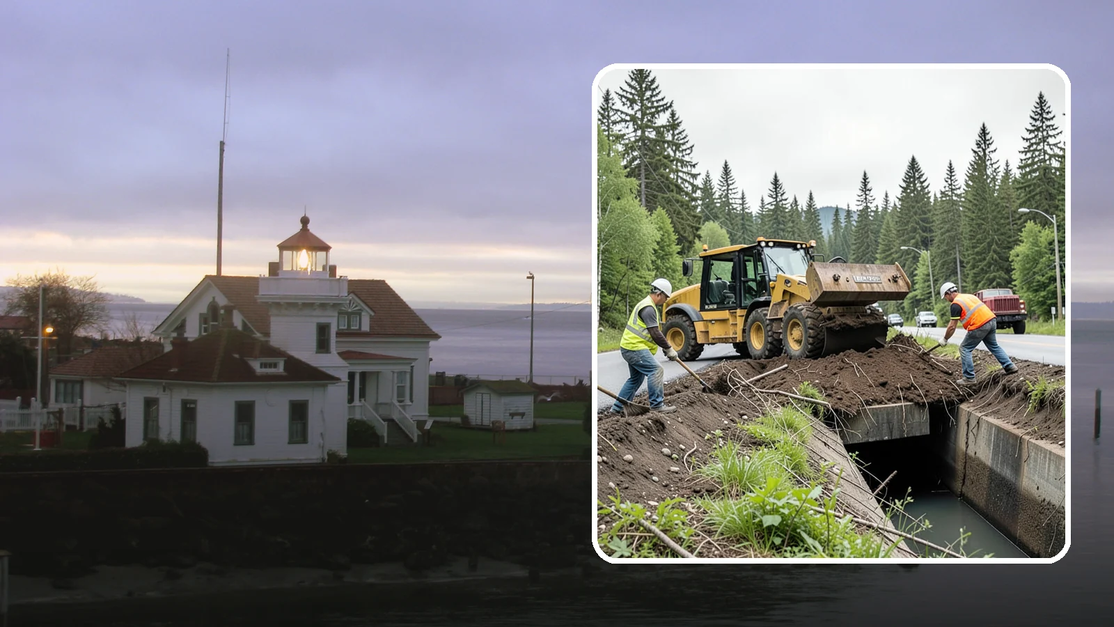 Culvert Cleaning in Mukilteo, Snohomish County, WA - Culvert cleaning that removes sediment and debris blockages to restore cross-drainage flow capacity.