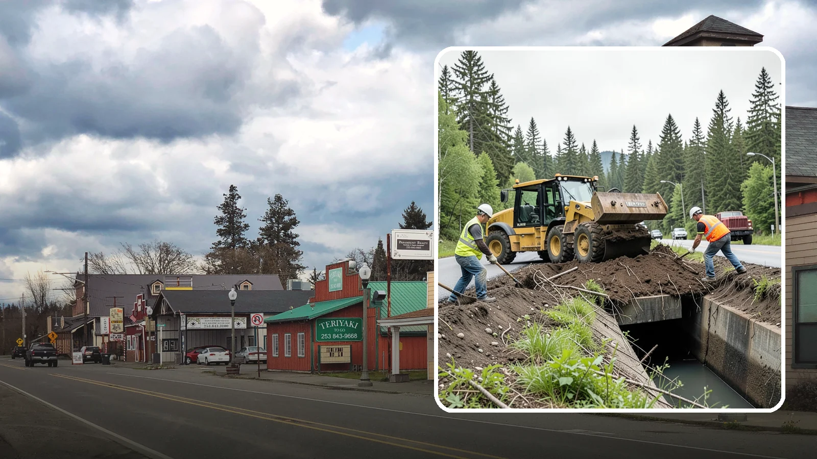 Culvert Cleaning in Roy, Pierce County, WA - Culvert cleaning that removes sediment and debris blockages to restore cross-drainage flow capacity.
