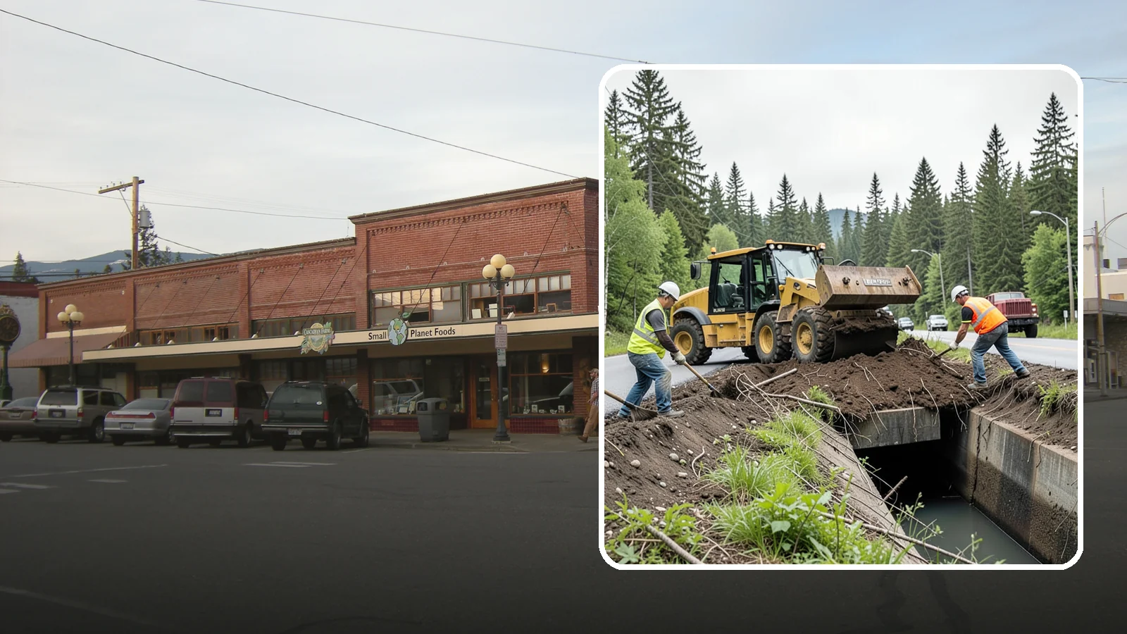 Culvert Cleaning in Sedro-Woolley, Skagit County, WA - Culvert cleaning that removes sediment and debris blockages to restore cross-drainage flow capacity.