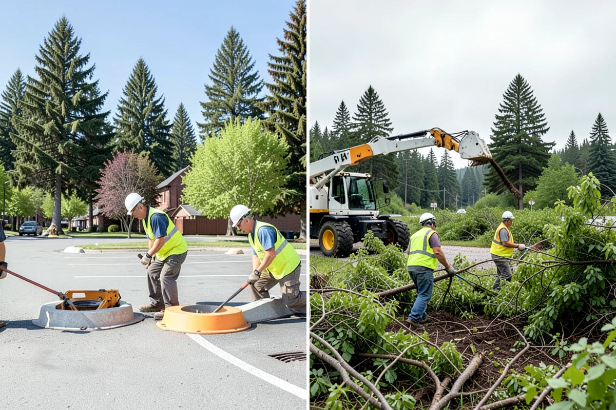 Culvert Cleaning in Shoreline, King County, WA - Inspect the culvert and assess blockage type and access