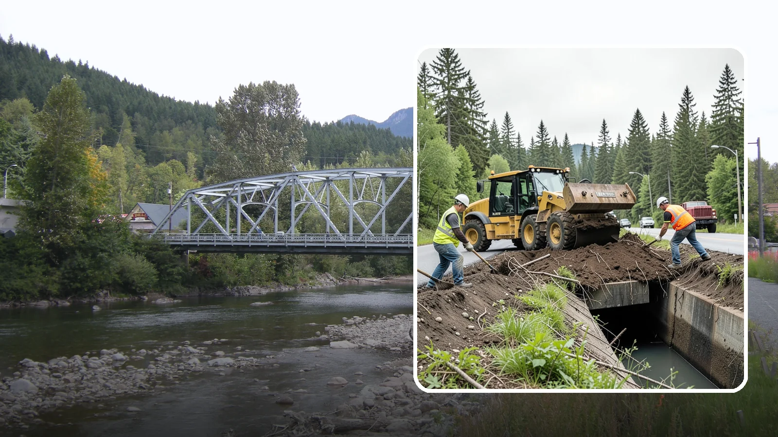 Culvert Cleaning in Skykomish, King County, WA - Culvert cleaning that removes sediment and debris blockages to restore cross-drainage flow capacity.
