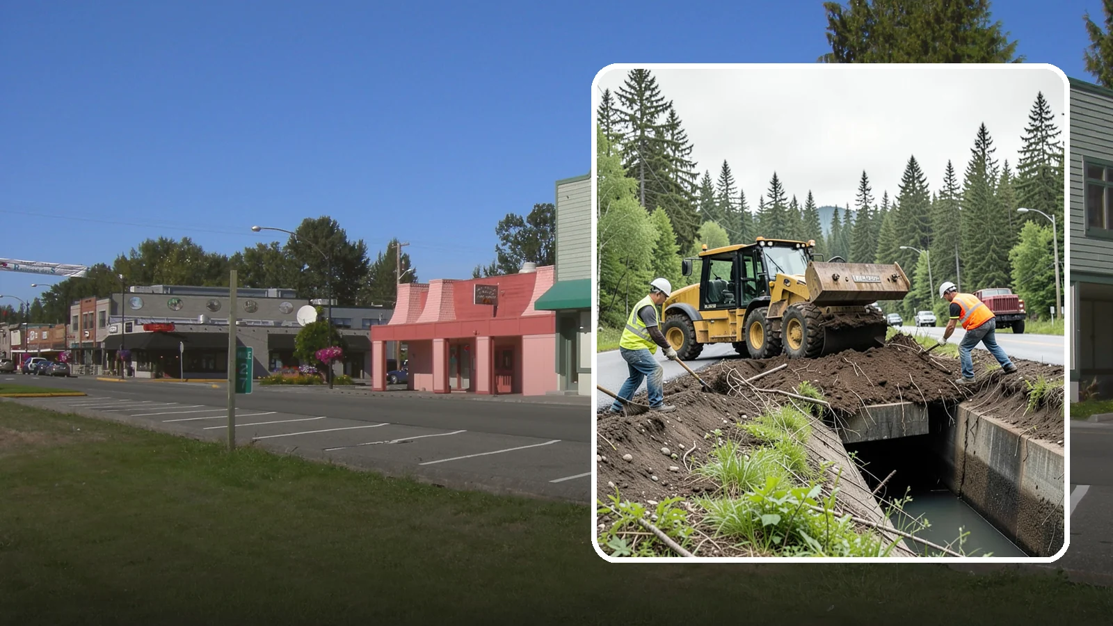 Culvert Cleaning in Snoqualmie, King County, WA - Culvert cleaning that removes sediment and debris blockages to restore cross-drainage flow capacity.