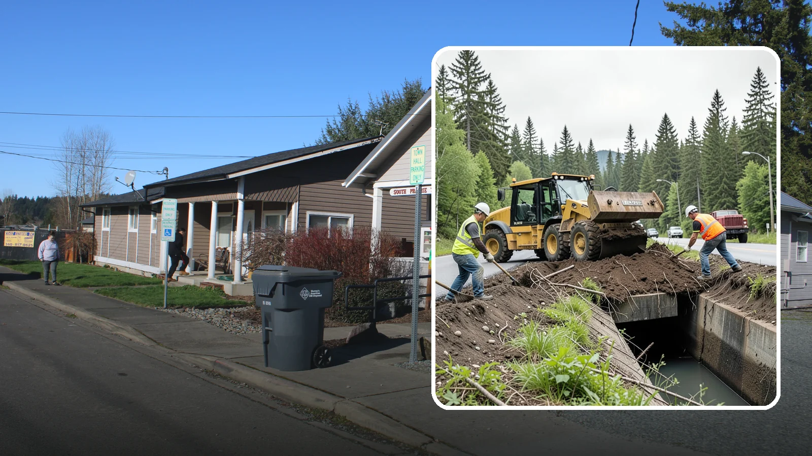 Culvert Cleaning in South Prairie, Pierce County, WA - Culvert cleaning that removes sediment and debris blockages to restore cross-drainage flow capacity.