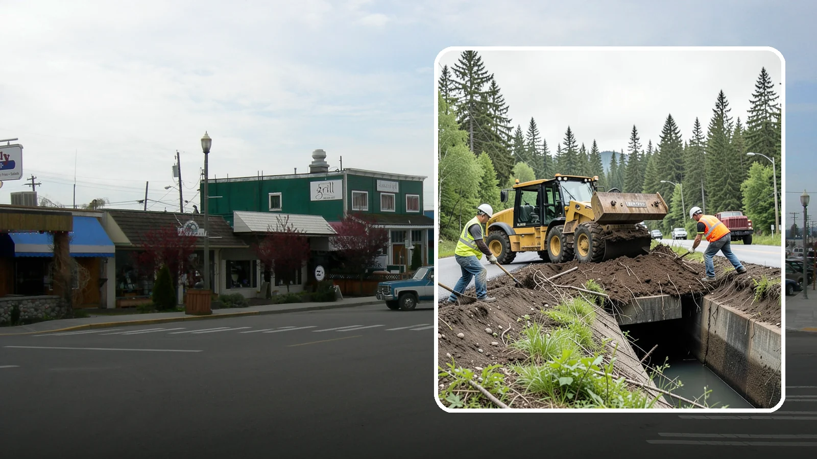 Culvert Cleaning in Stanwood, Snohomish County, WA - Culvert cleaning that removes sediment and debris blockages to restore cross-drainage flow capacity.