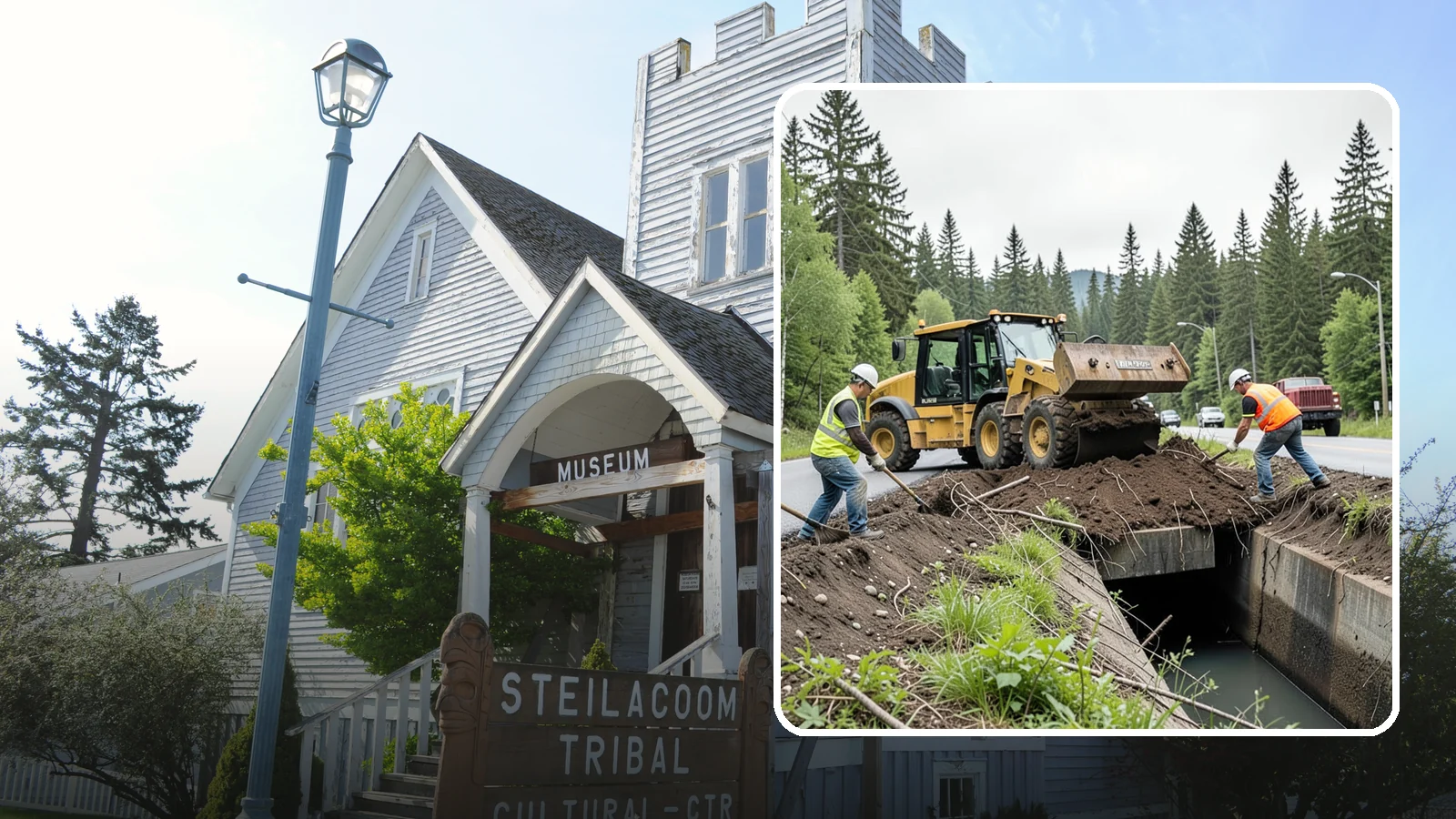 Culvert Cleaning in Steilacoom, Pierce County, WA - Culvert cleaning that removes sediment and debris blockages to restore cross-drainage flow capacity.