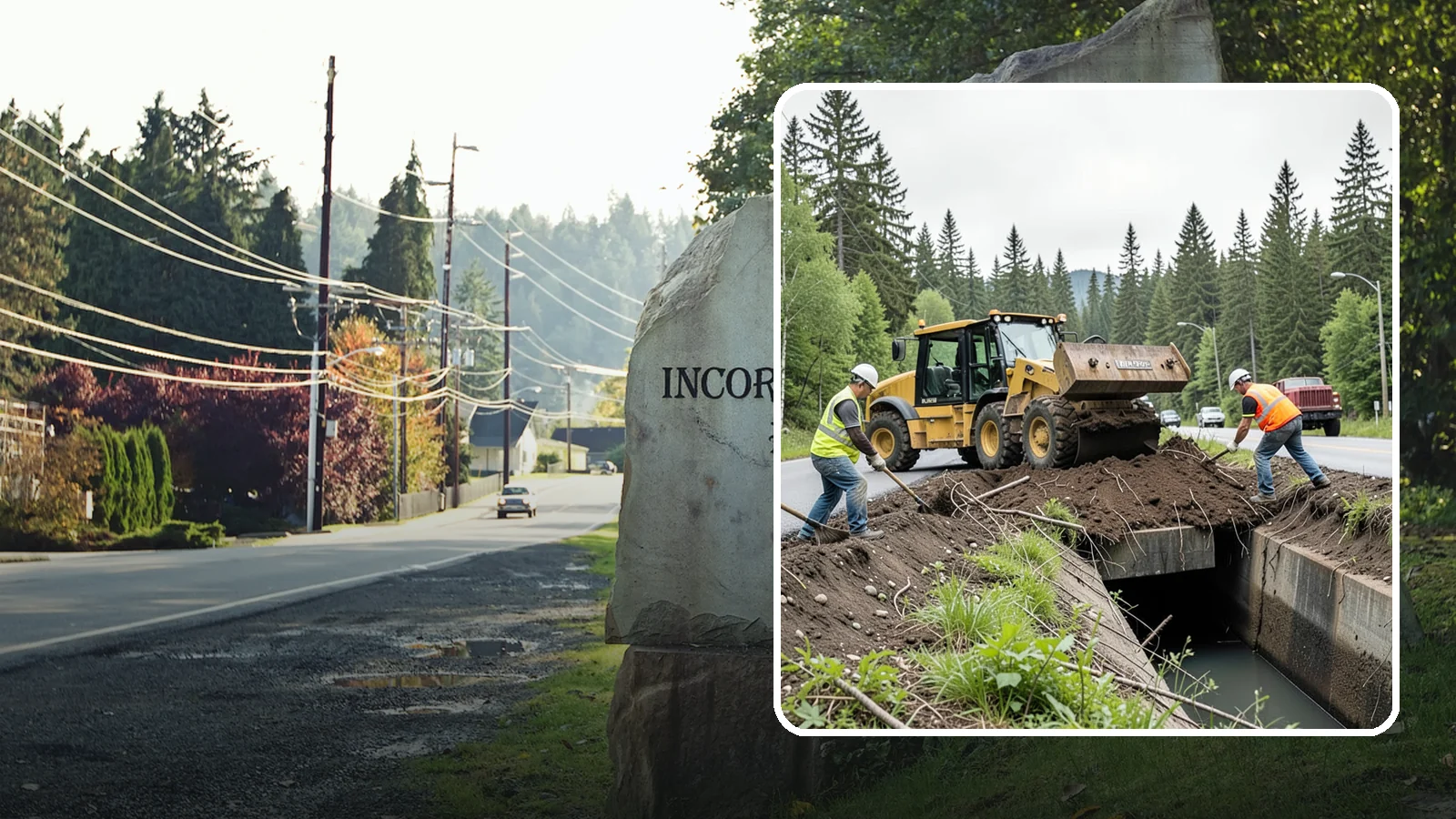 Culvert Cleaning in Wilkeson, Pierce County, WA - Culvert cleaning that removes sediment and debris blockages to restore cross-drainage flow capacity.