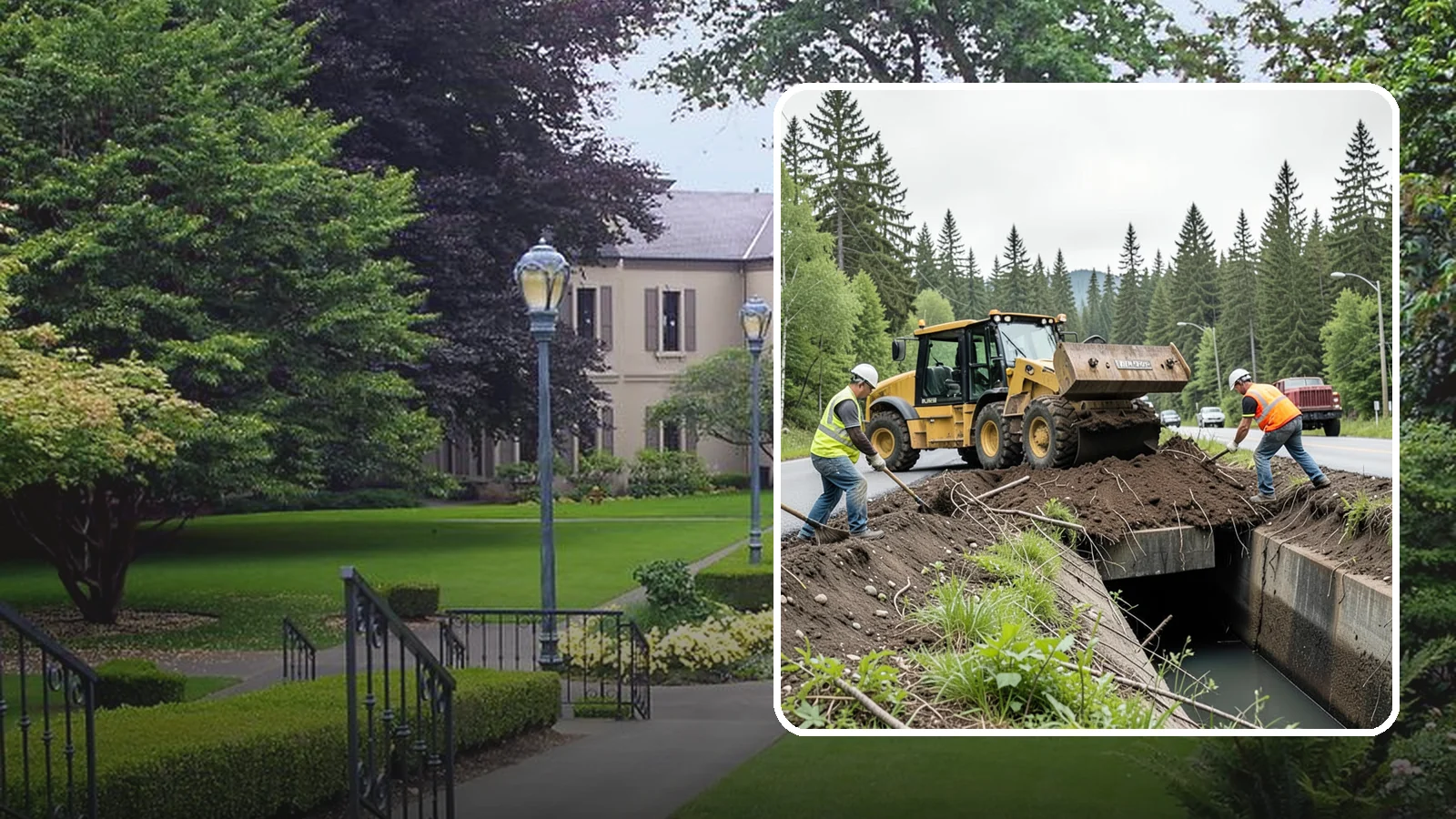 Culvert Cleaning in Woodinville, King County, WA - Culvert cleaning that removes sediment and debris blockages to restore cross-drainage flow capacity.