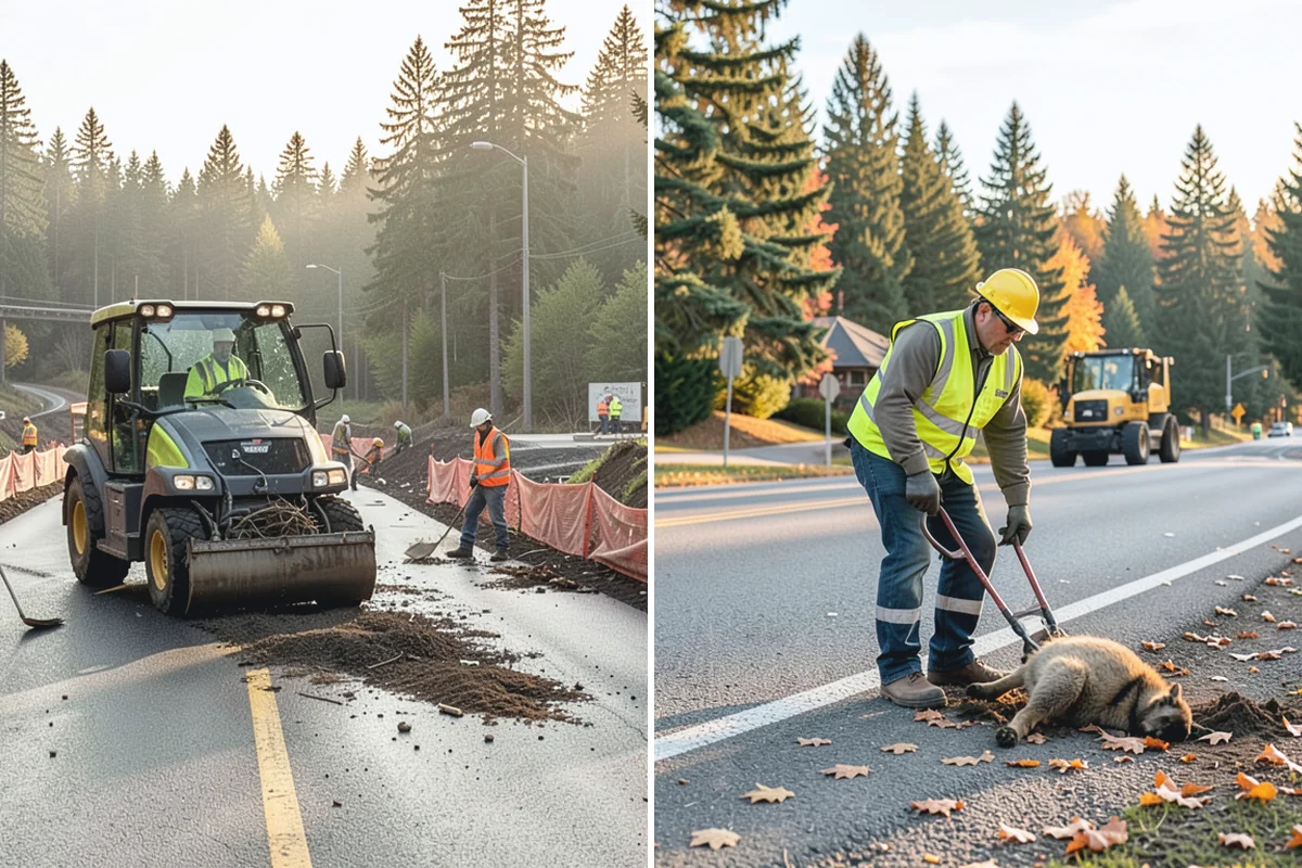 Culvert Cleaning in Woodinville, King County, WA - Inspect the culvert and assess blockage type and access
