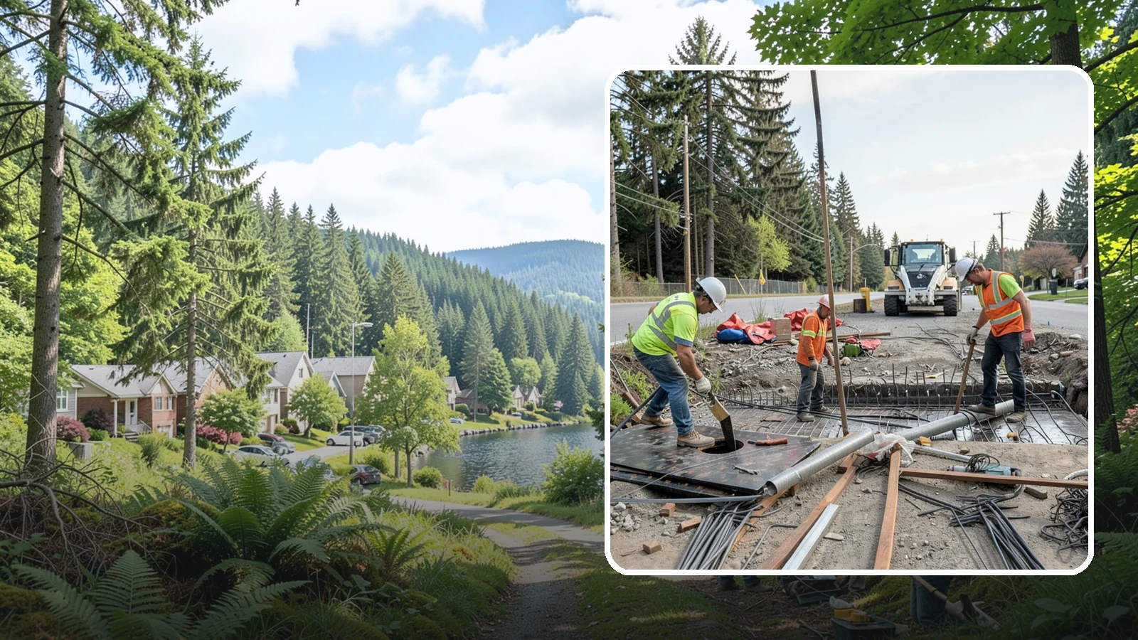 Culvert Repair in Lake Forest Park, King County, WA - Culvert repair and rehabilitation that restores structural integrity and flow to failing cross-drainage structures.