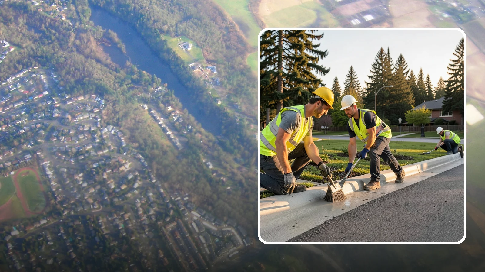 Curb Painting in Algona, King County, WA - Fresh curb painting communicates parking and fire-lane restrictions clearly to the public.
