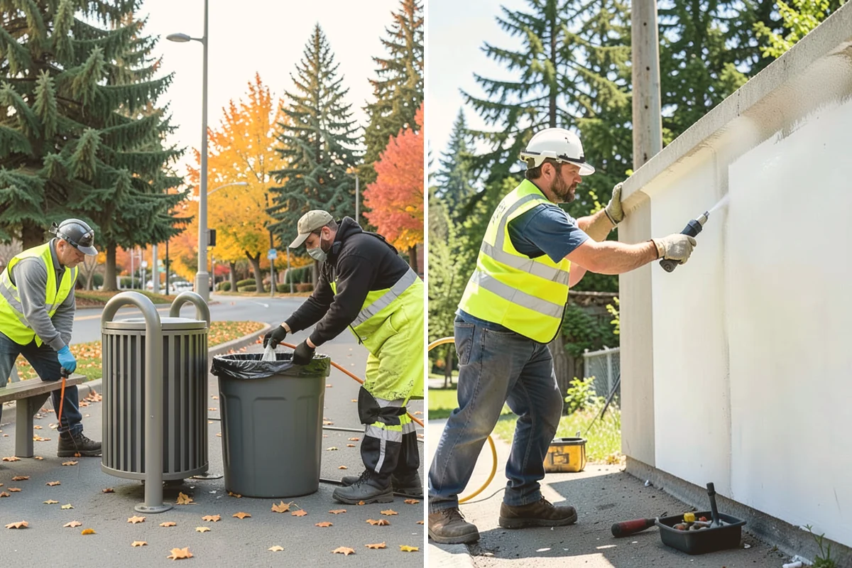 Curb Painting in Algona, King County, WA - Identify curb segments and required colors