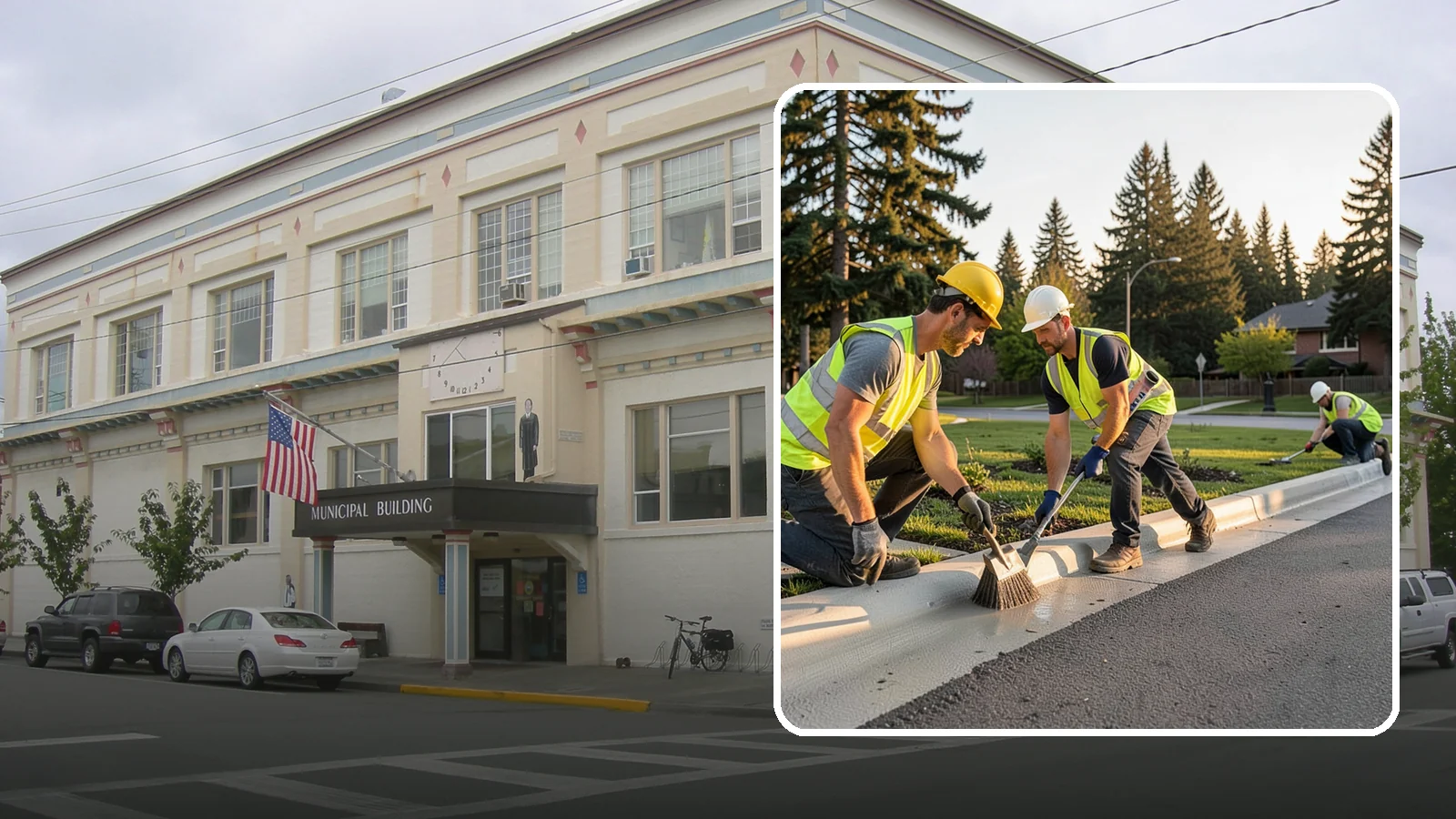Curb Painting in Anacortes, Skagit County, WA - Fresh curb painting communicates parking and fire-lane restrictions clearly to the public.