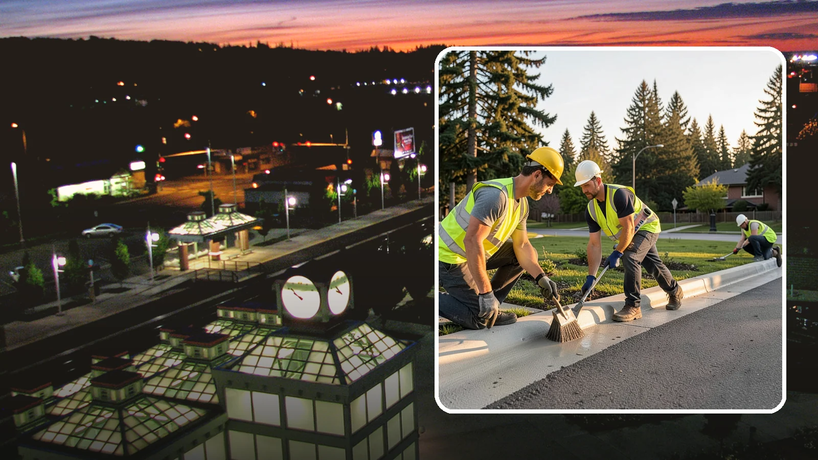 Curb Painting in Auburn, King County, WA - Fresh curb painting communicates parking and fire-lane restrictions clearly to the public.