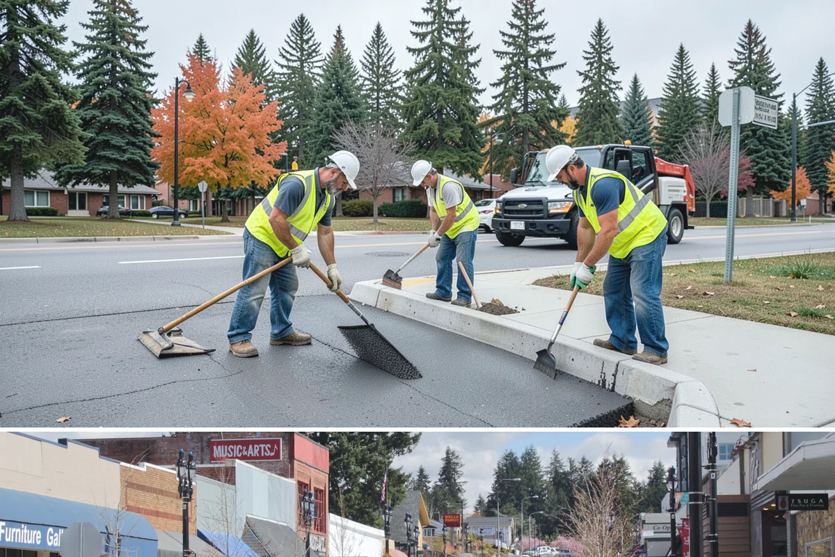 Curb Painting in Bothell, King County, WA - Dry-weather months yield the cleanest adhesion, making late spring through early fall the preferred window.