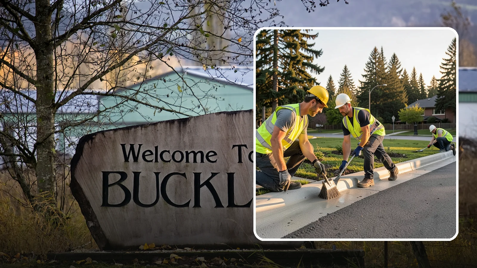 Curb Painting in Buckley, Pierce County, WA - Fresh curb painting communicates parking and fire-lane restrictions clearly to the public.