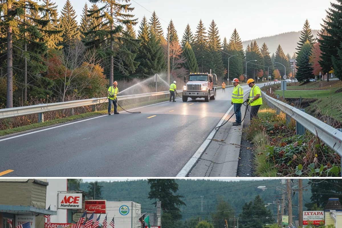 Curb Painting in Carnation, King County, WA - Dry-weather months yield the cleanest adhesion, making late spring through early fall the preferred window.