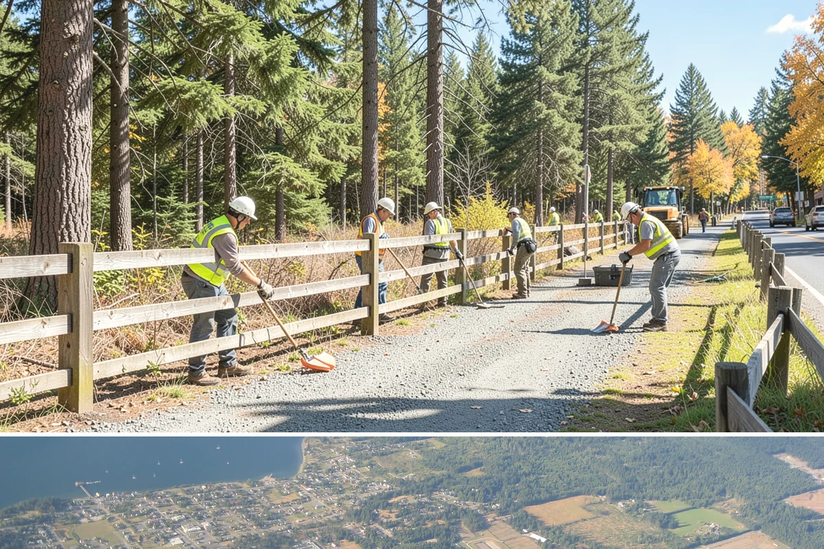 Curb Painting in Coupeville, Island County, WA - Dry-weather months yield the cleanest adhesion, making late spring through early fall the preferred window.