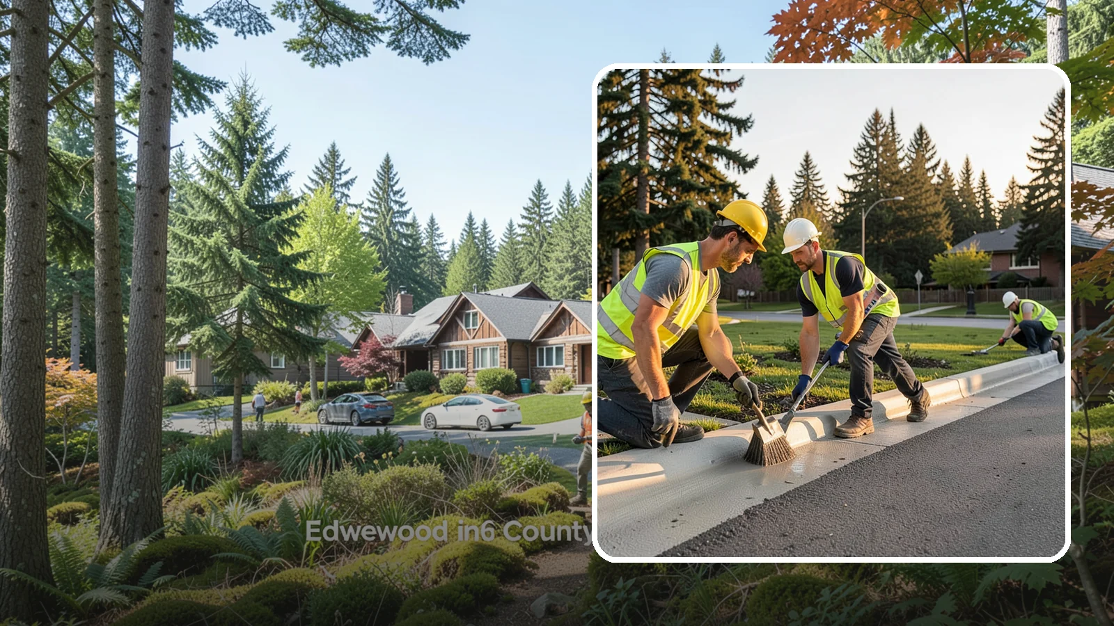 Curb Painting in Edgewood, Pierce County, WA - Fresh curb painting communicates parking and fire-lane restrictions clearly to the public.