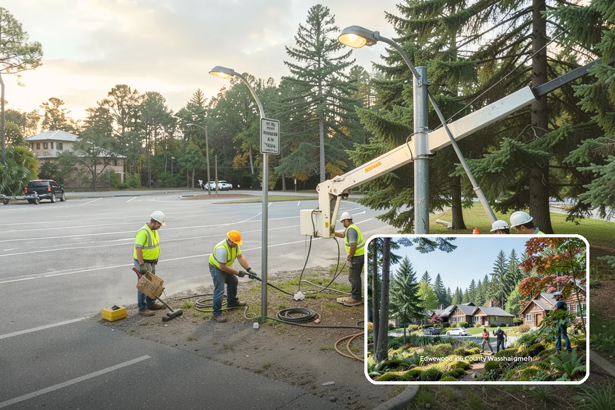Curb Painting in Edgewood, Pierce County, WA - Clear communication of parking restrictions