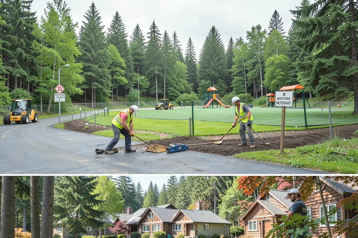 Curb Painting in Edgewood, Pierce County, WA - Dry-weather months yield the cleanest adhesion, making late spring through early fall the preferred window.