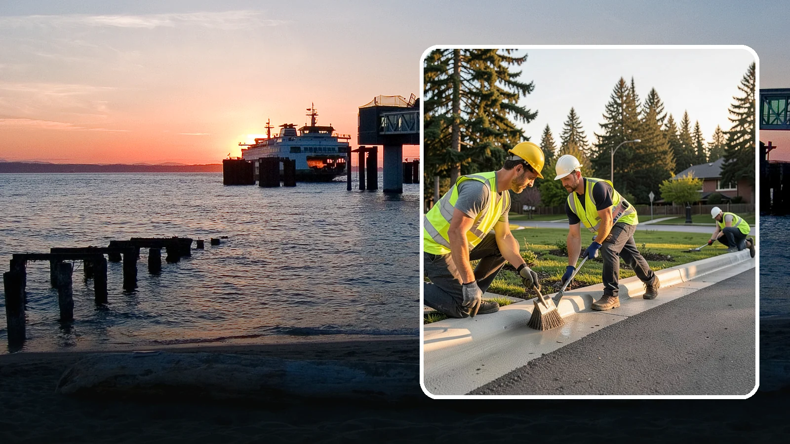 Curb Painting in Edmonds, Snohomish County, WA - Fresh curb painting communicates parking and fire-lane restrictions clearly to the public.