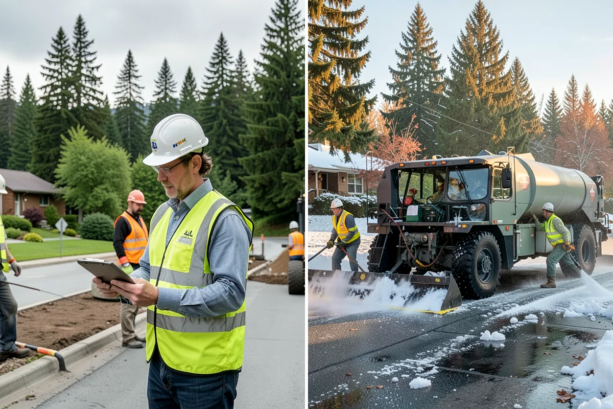 Curb Painting in Federal Way, King County, WA - Identify curb segments and required colors