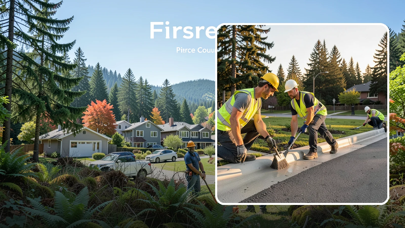 Curb Painting in Fircrest, Pierce County, WA - Fresh curb painting communicates parking and fire-lane restrictions clearly to the public.