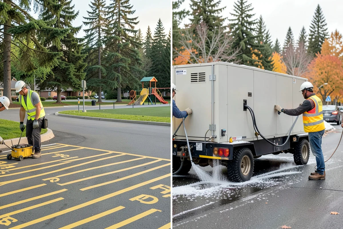 Curb Painting in Kenmore, King County, WA - Identify curb segments and required colors