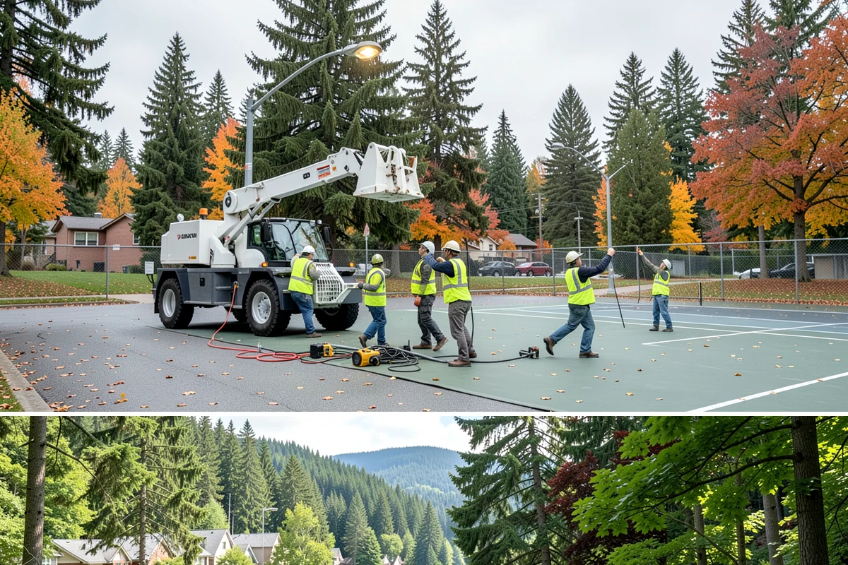 Curb Painting in Lake Forest Park, King County, WA - Dry-weather months yield the cleanest adhesion, making late spring through early fall the preferred window.